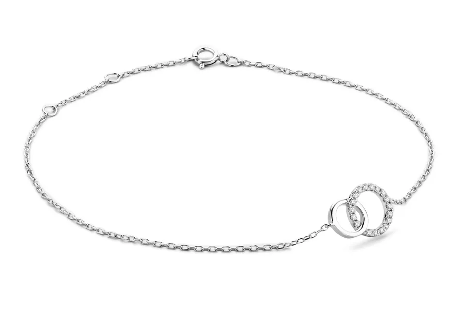 Miore Bracciale Oro Bianco 9Kt Liscio