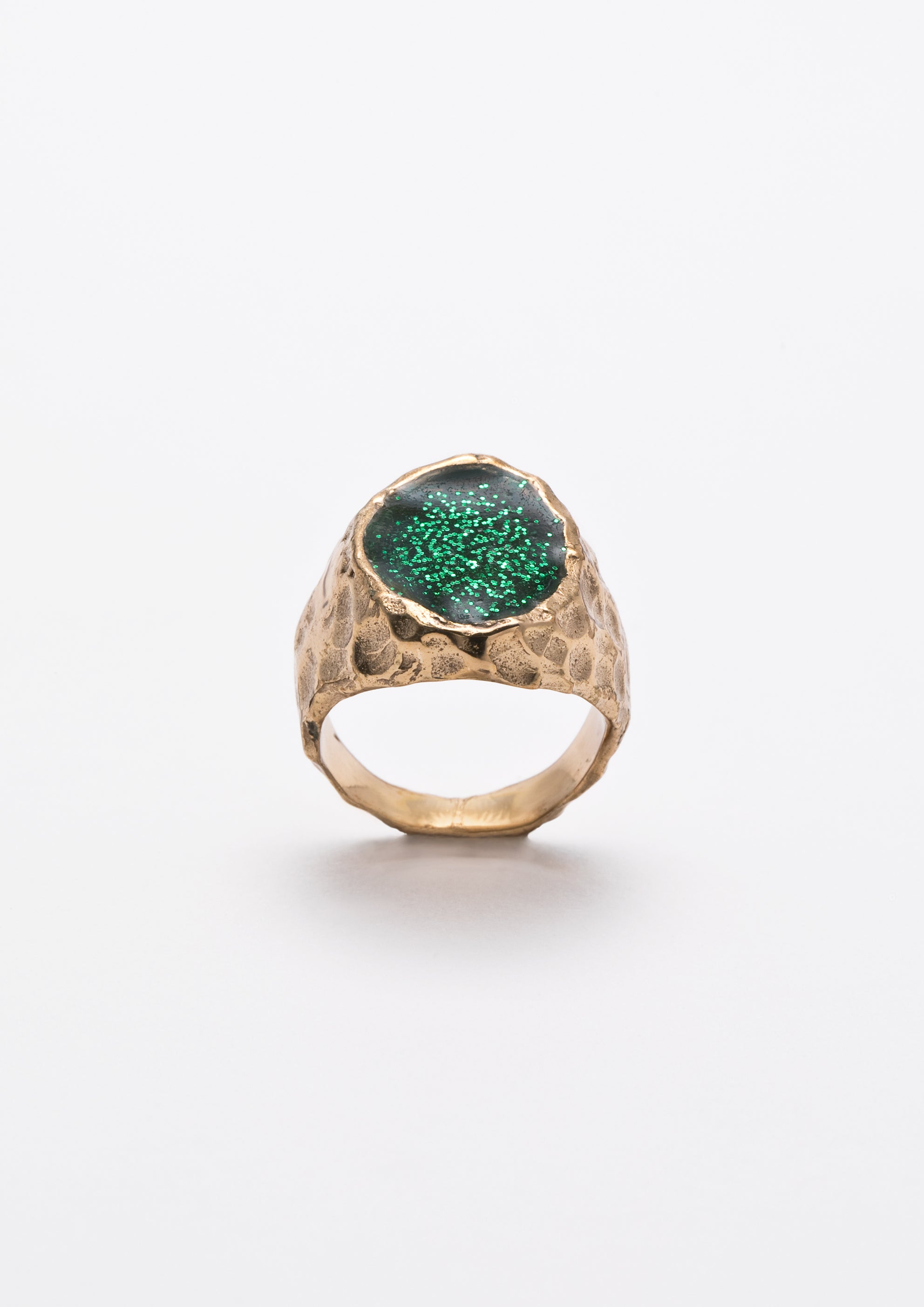 Voodoo Jewels Sigilla Green Sigillum Anello Bronzo Placcato Oro