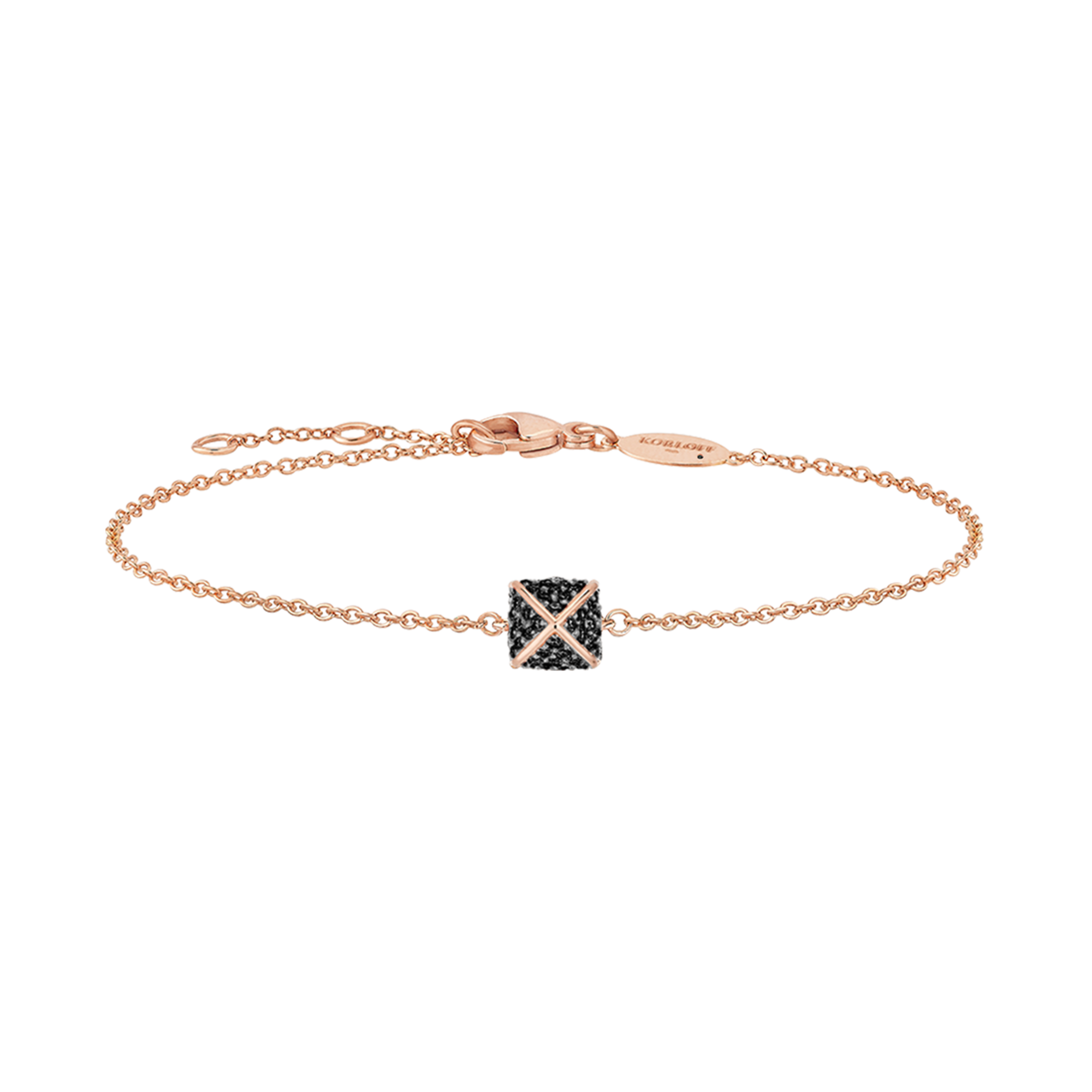 Korloff Korlove JL-JKVB01-PG/BD bracciale oro rosa diamanti neri