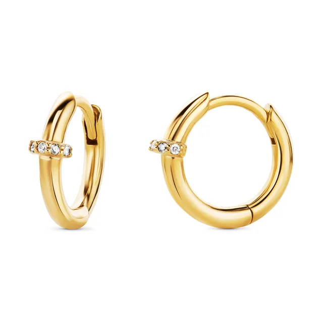 Miore Earrings orecchini argento dorato zirconia cubica