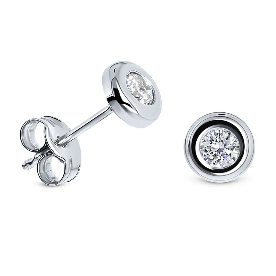 Miore Earrings orecchini oro bianco 9kt zirconia