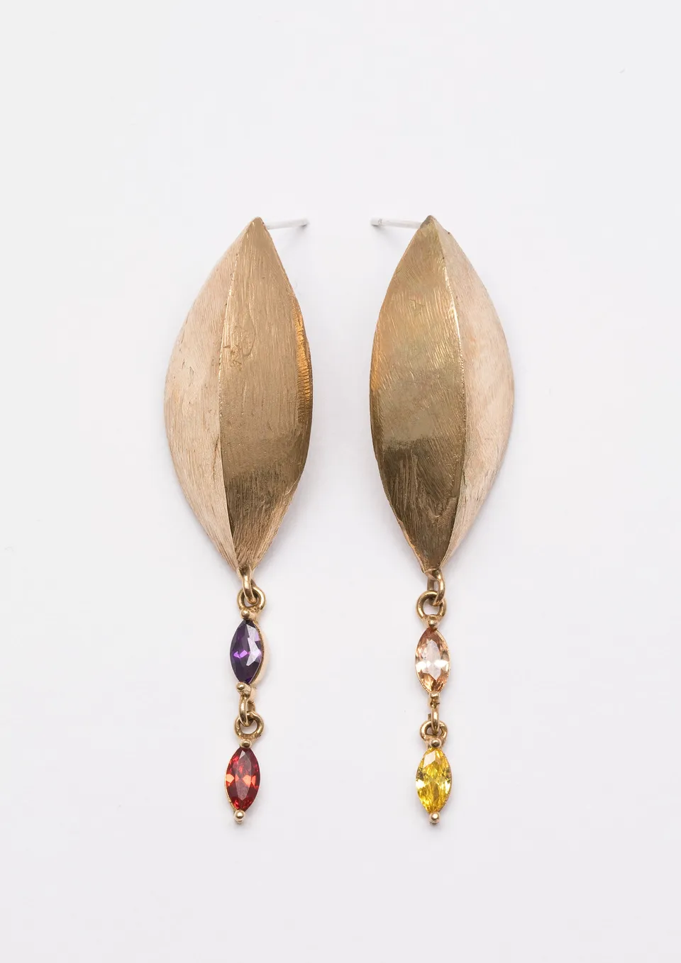 Voodoo Jewels Bold Shapes Evan orecchini bronzo giallo pietre
