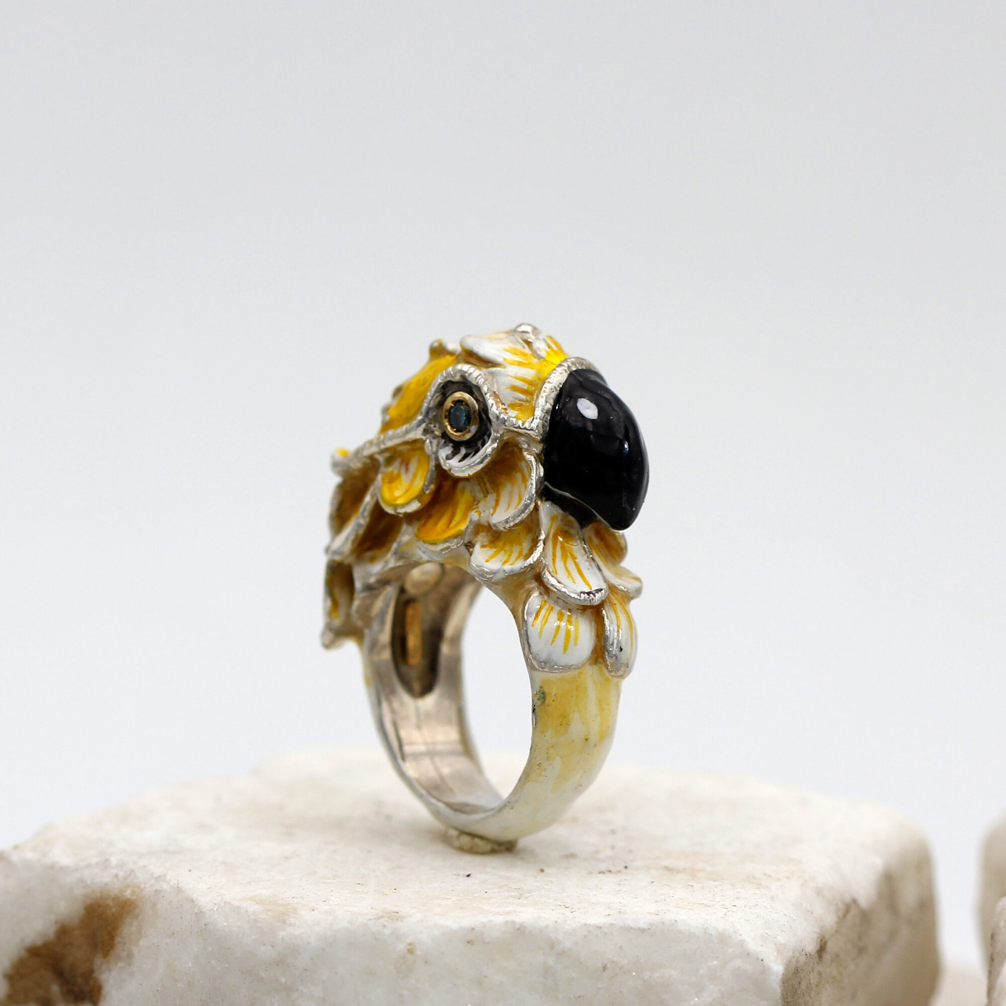 Anna Gioielli Jolly Jewels Anello Pappagallo Smalto Diamanti Blu