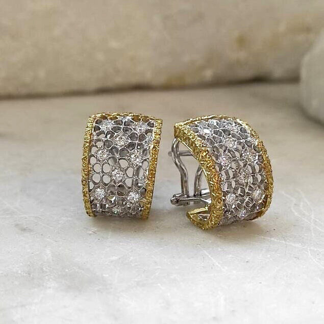 Anna Gioielli Orafo Fiorentino Orecchini Oro Diamanti 0,44ct