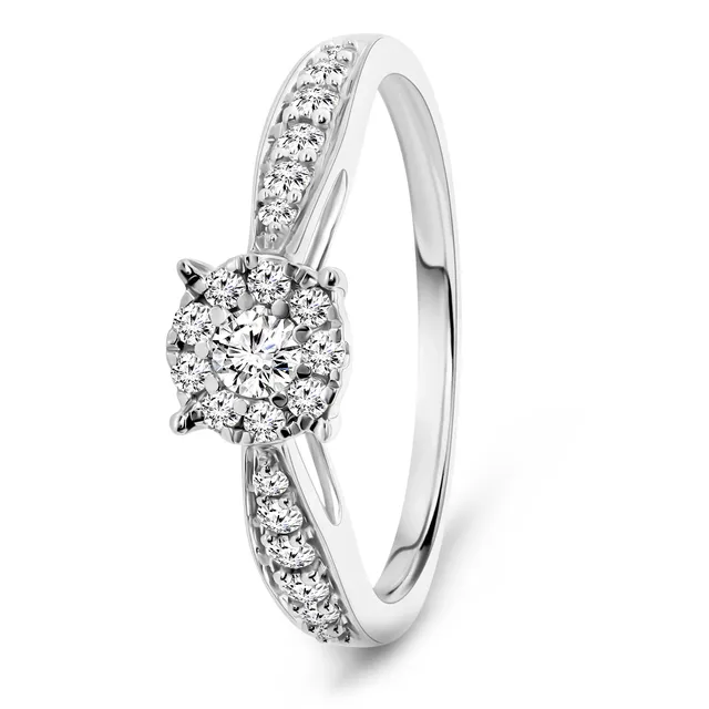 Miore Ring Anello oro bianco 9Kt W139c