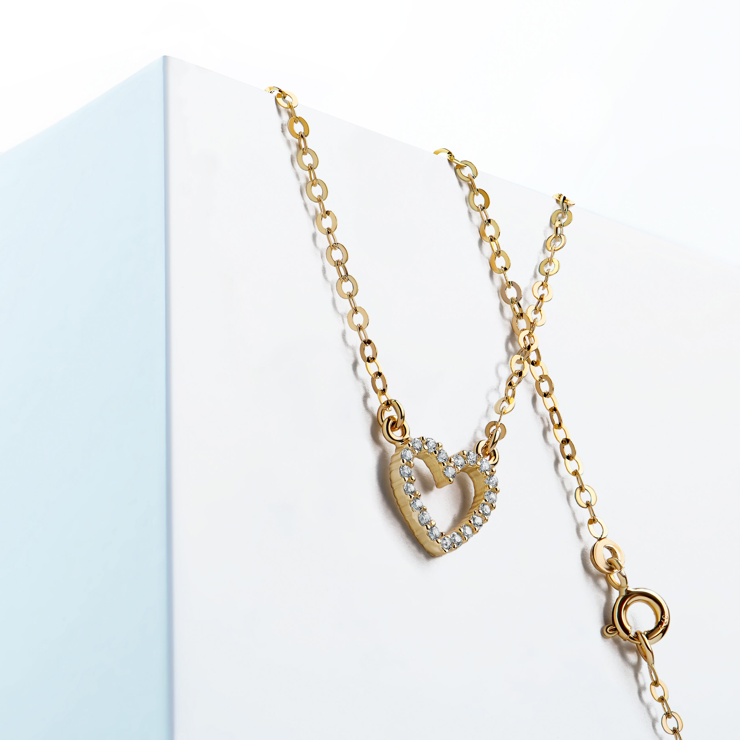 Miore Necklace Collana Oro Giallo 9Kt Zirconia Cubica