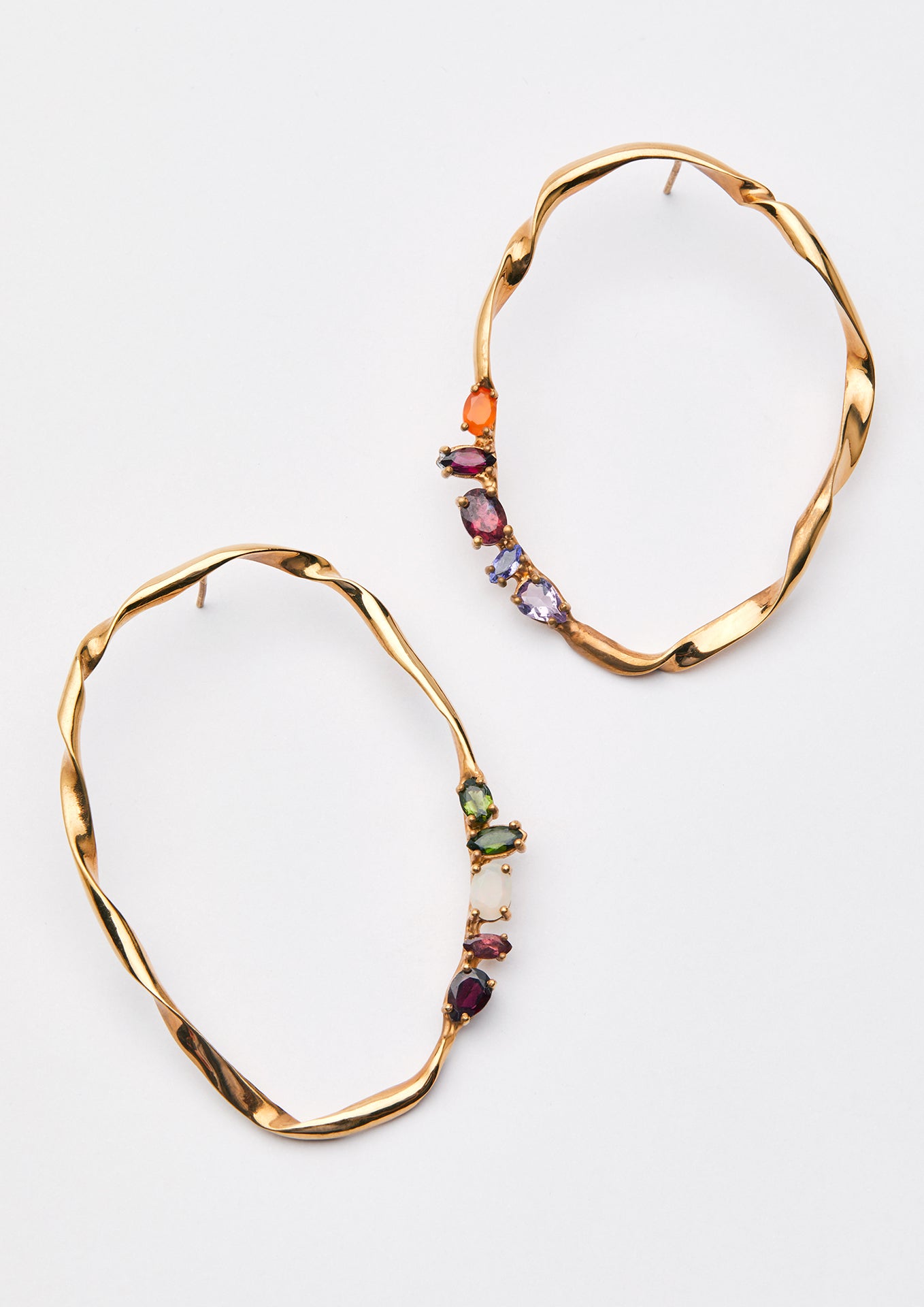Voodoo Jewels Bold Shapes Agwè Orecchini argento oro pietre