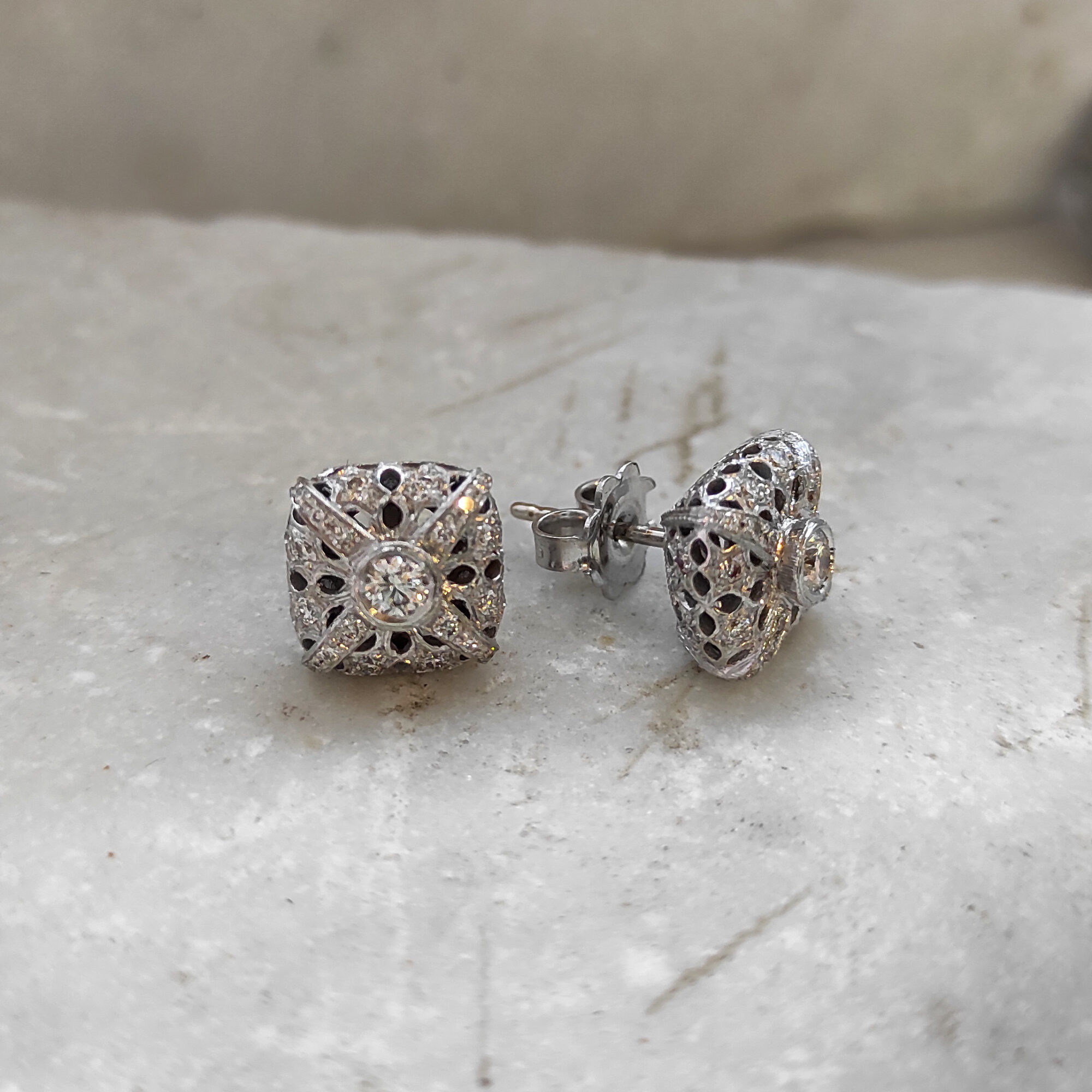 Anna Gioielli Stile Orafo Fiorentino orecchini oro bianco 0,57 ct