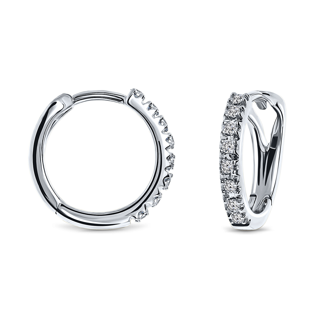 Miore Orecchini Oro Bianco 18Kt