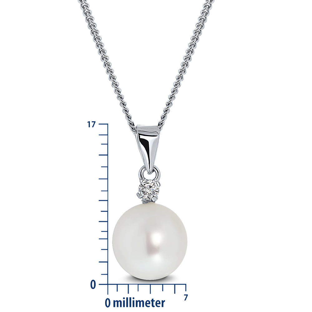 Miore Necklace Collana oro bianco 9kt perla acqua dolce