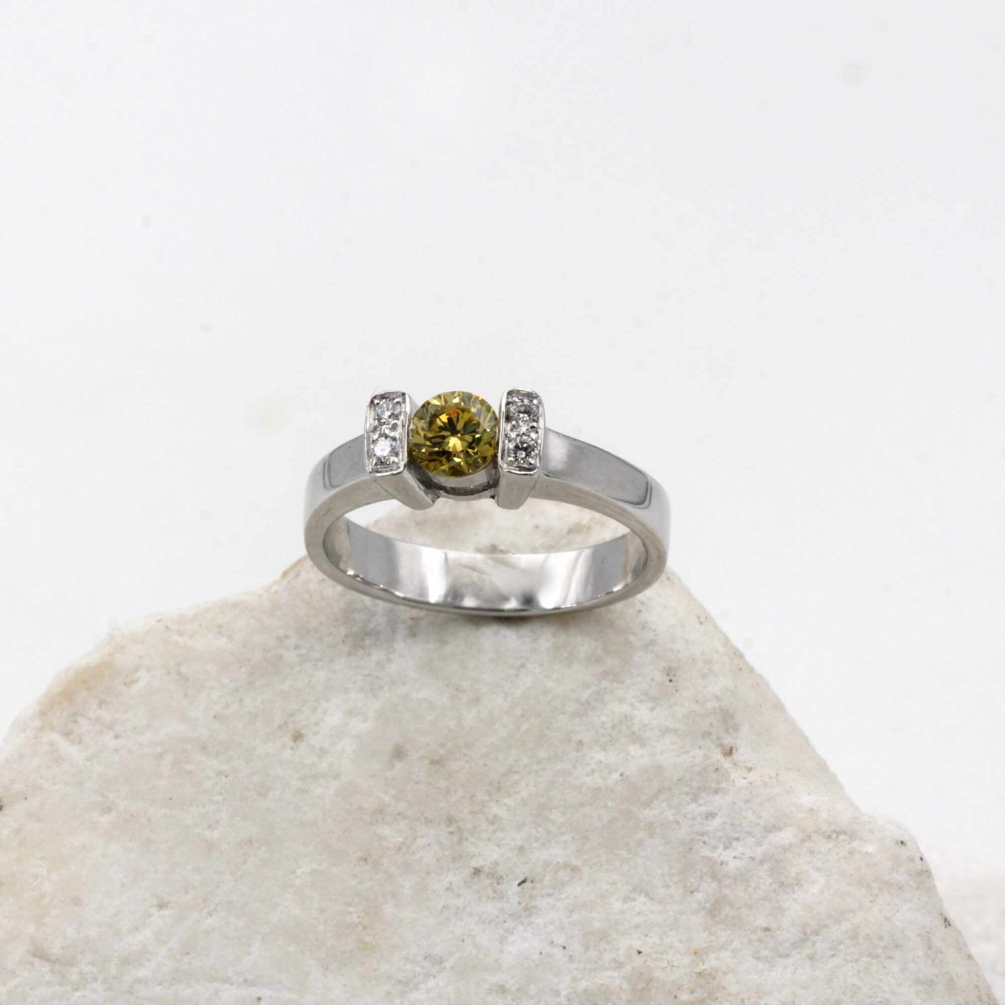 Anna Gioielli Classici Anello Oro Bianco Diamante 0,55 ct
