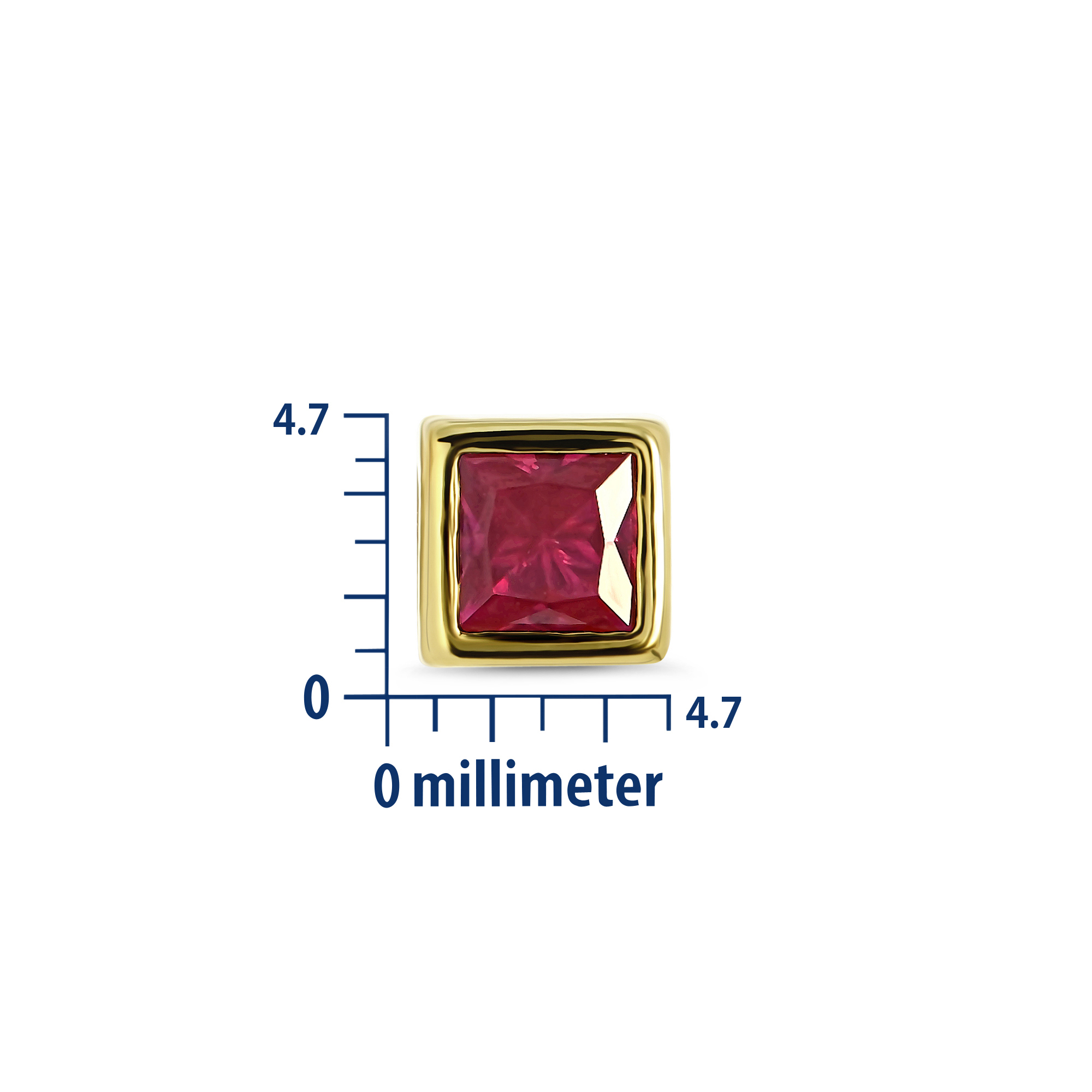 Miore Earrings Orecchini Oro Giallo Rubino 9Kt
