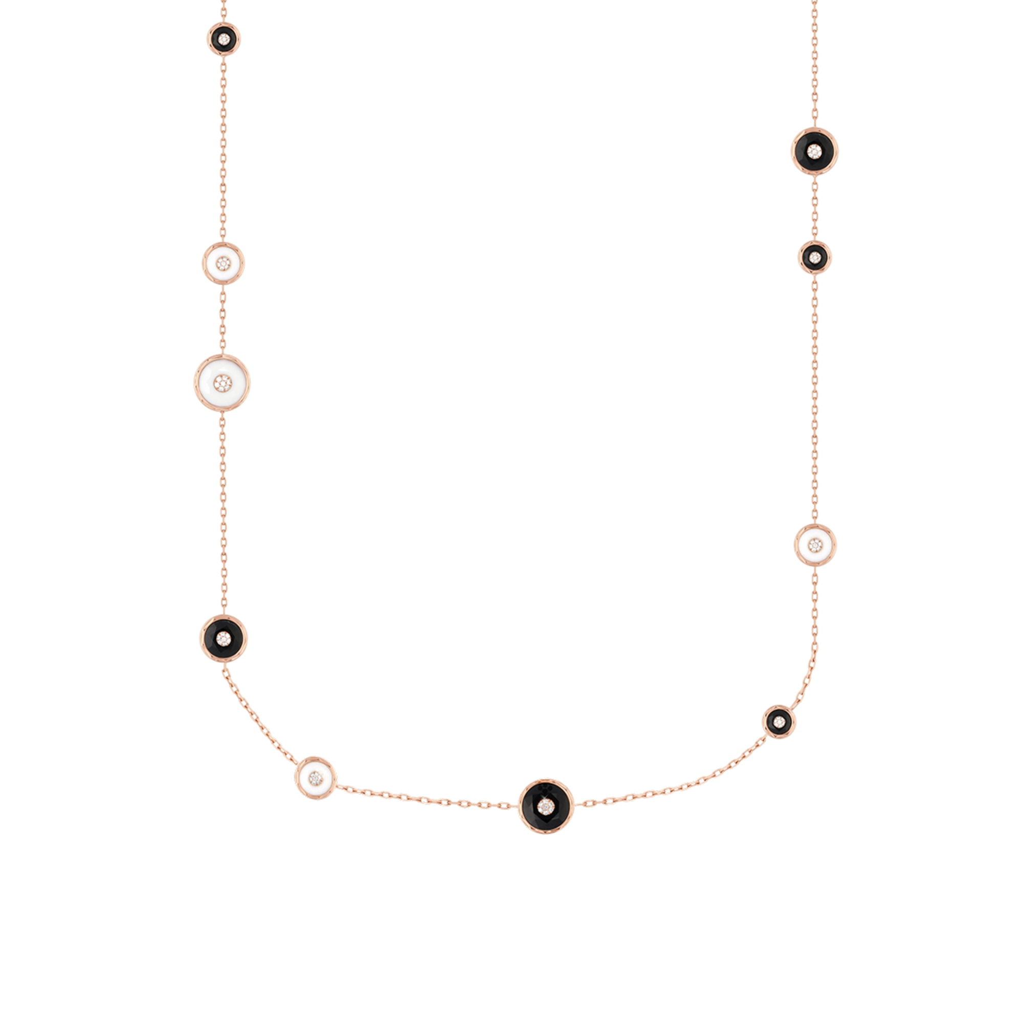 Korloff Je Play JJPLN0 sautoir oro rosa diamanti onice