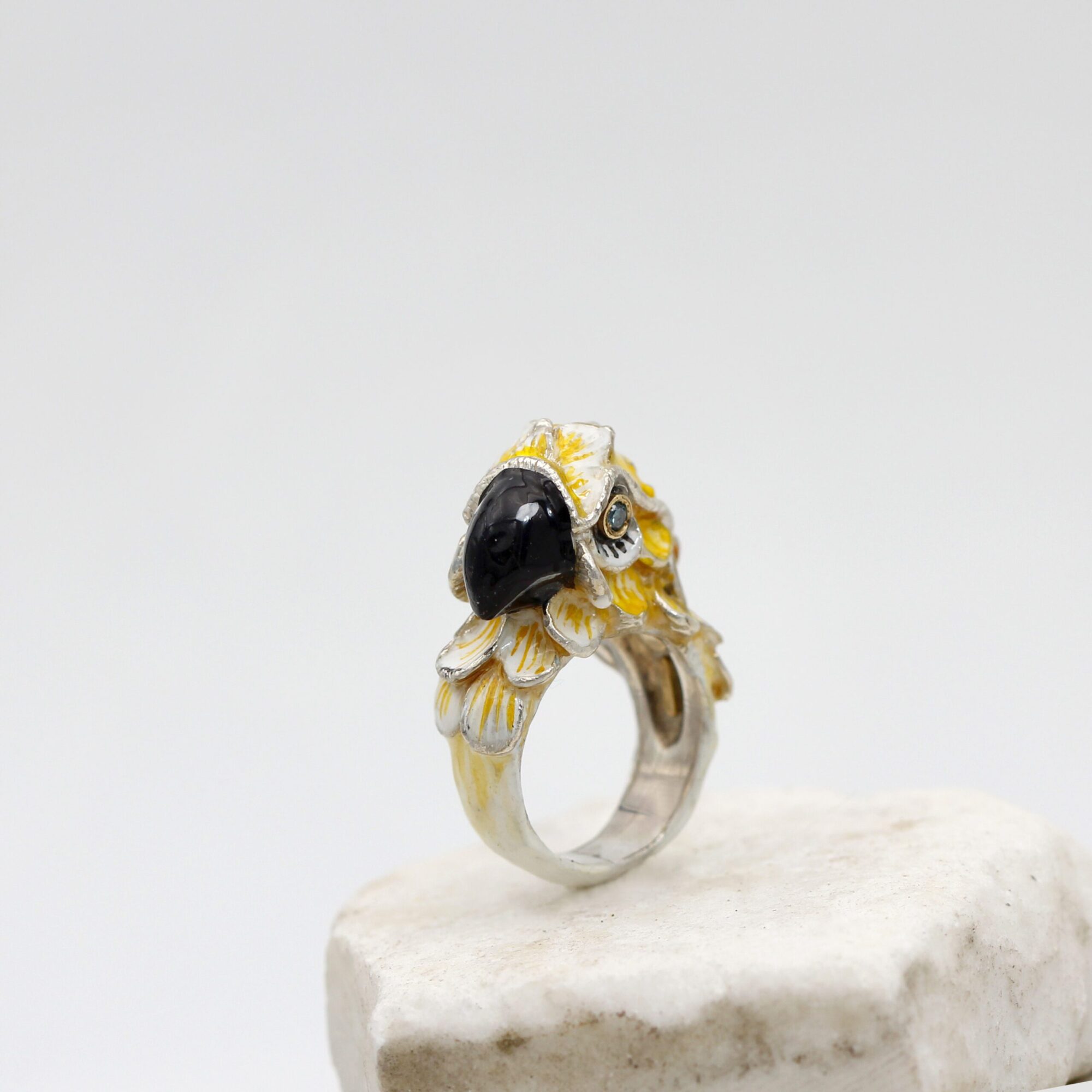 Anna Gioielli Jolly Jewels Anello Pappagallo Smalto Diamanti Blu