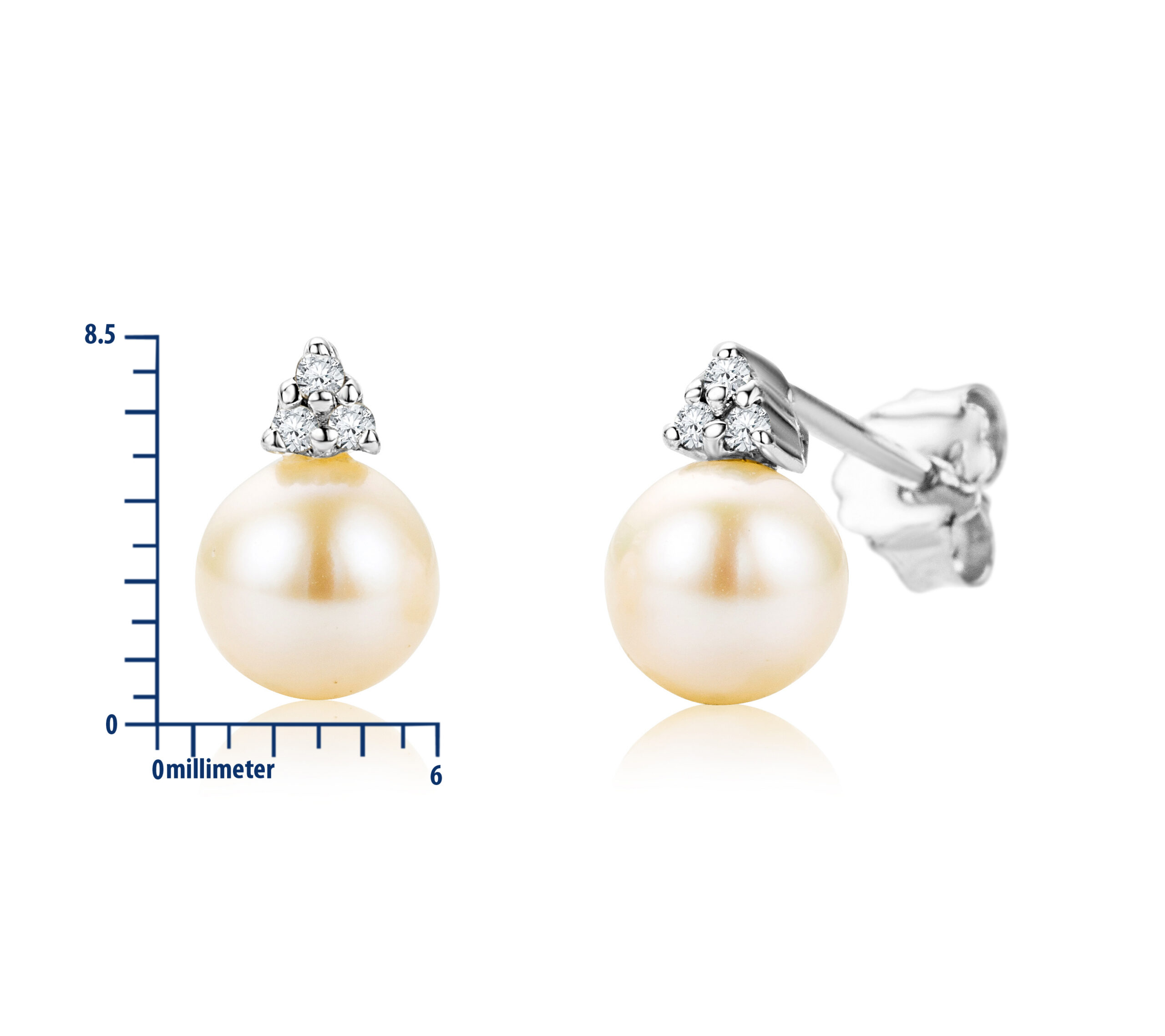 Miore Earrings Orecchini Oro Bianco 9KT Perla