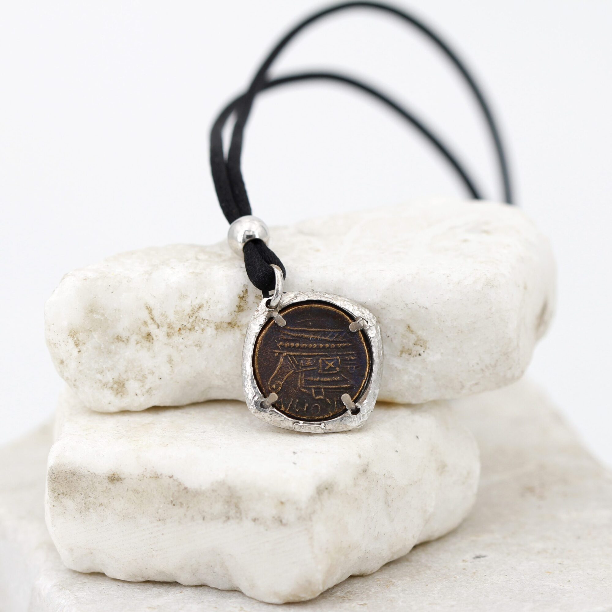 Anna Gioielli Monete Romane Pendente Argento Moneta Bronzo