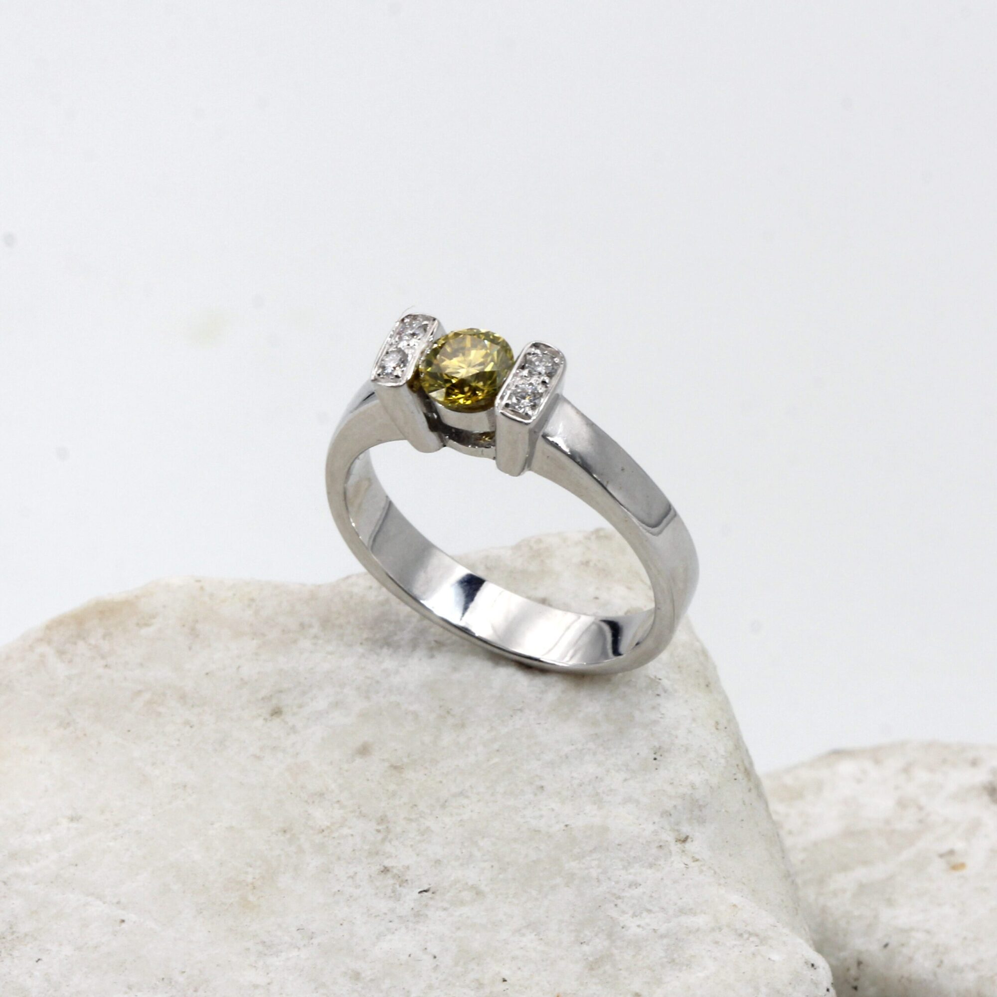 Anna Gioielli Classici Anello Oro Bianco Diamante 0,55 ct