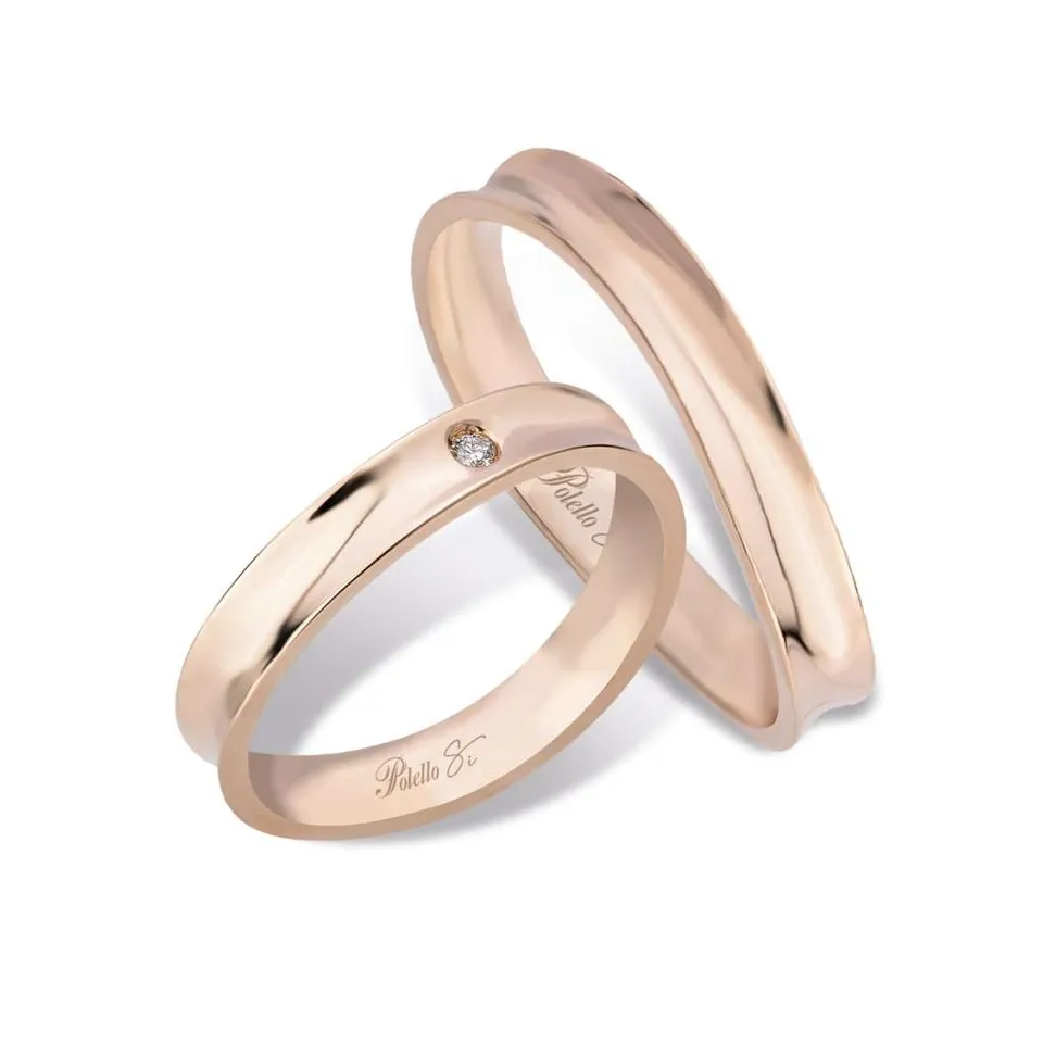 Polello Sì Lo Voglio Fede oro rosa 18 carati donna