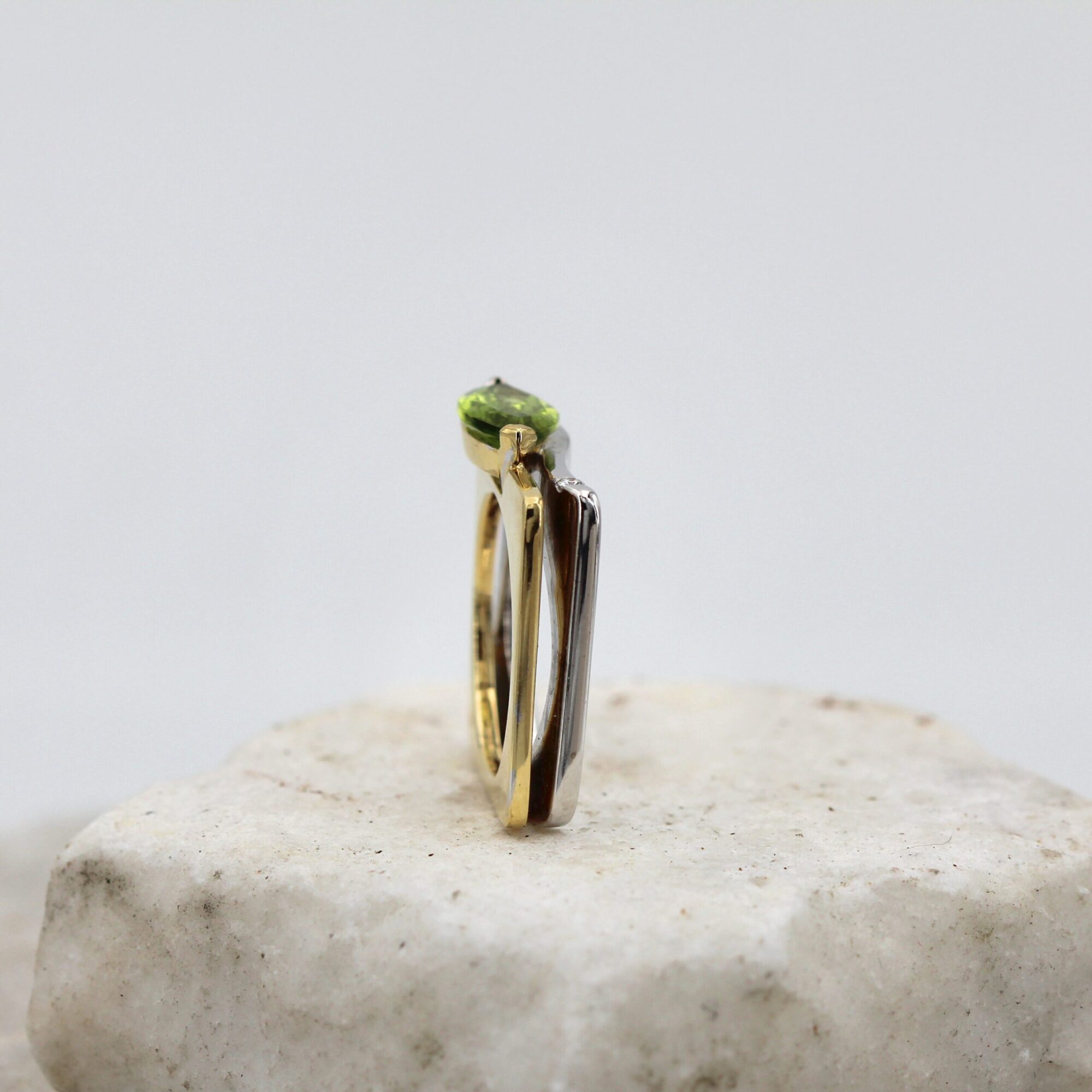 Anna Gioielli Gioielli Classici anello oro peridoto marquise diamante