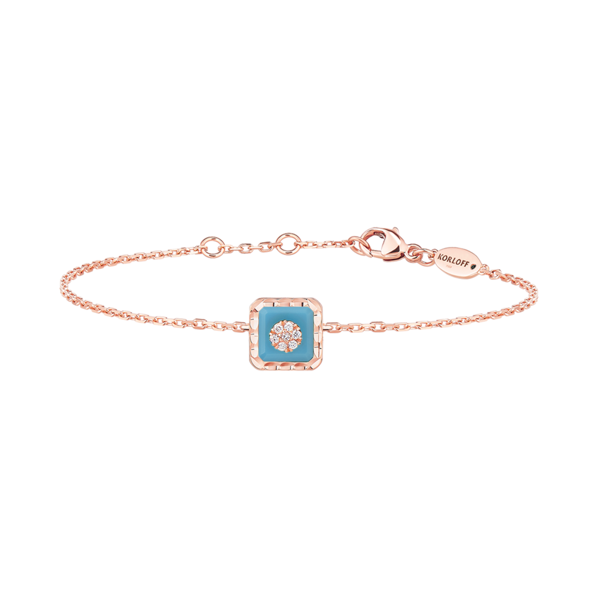 Korloff Je Play JL-JJPB01 bracciale oro rosa diamanti turchese