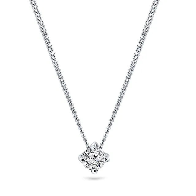Miore Necklace Collana in Oro Bianco 14kt Catena