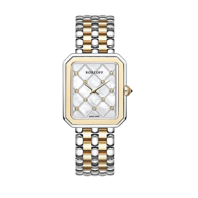Korloff Iconik orologio acciaio diamanti madreperla
