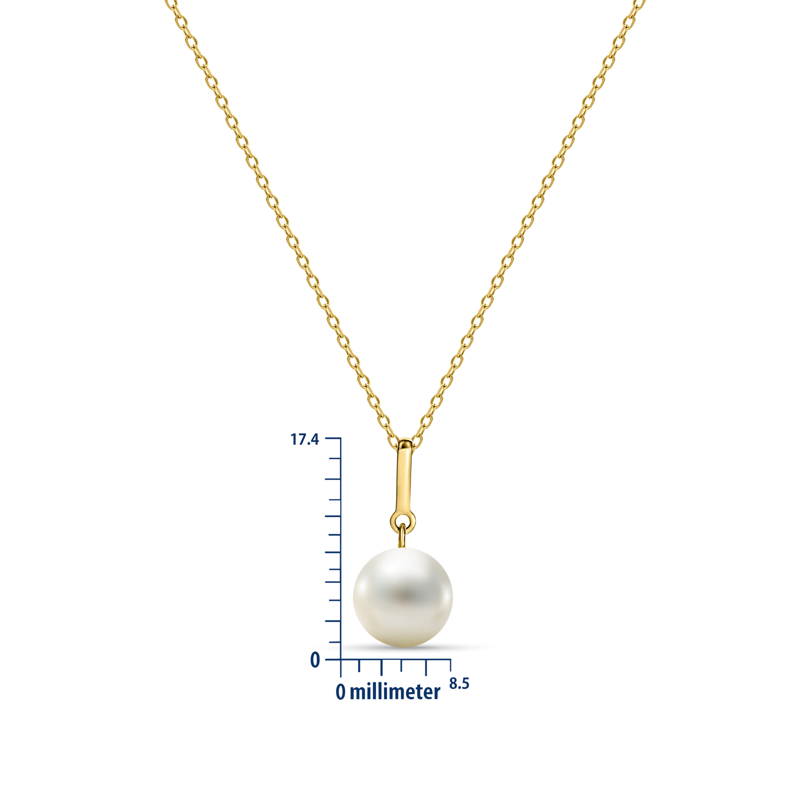 Miore Necklace Collana Oro Giallo 14Kt Perla