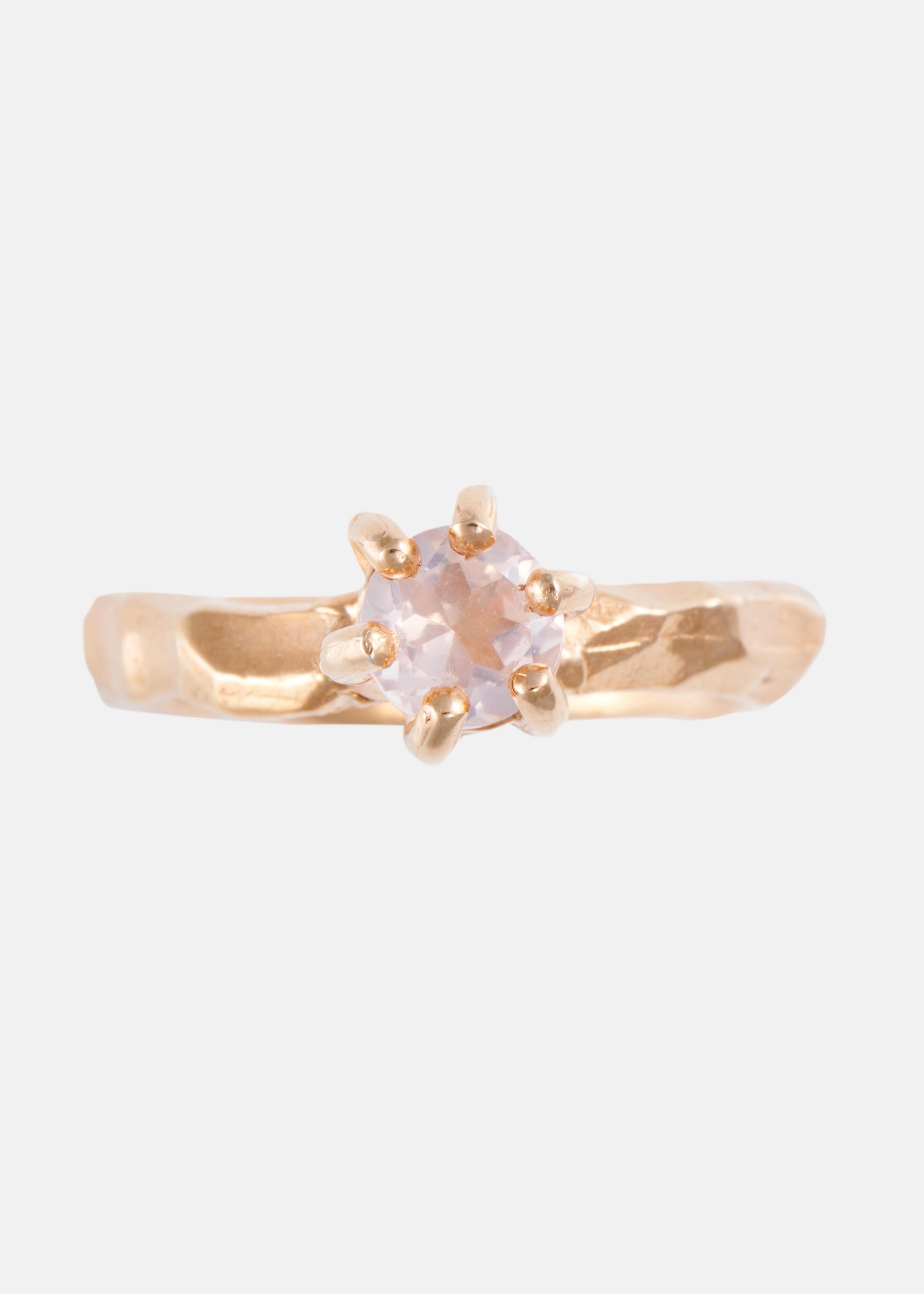 Voodoo Jewels Love Letter Pink anello quarzo rosa argento