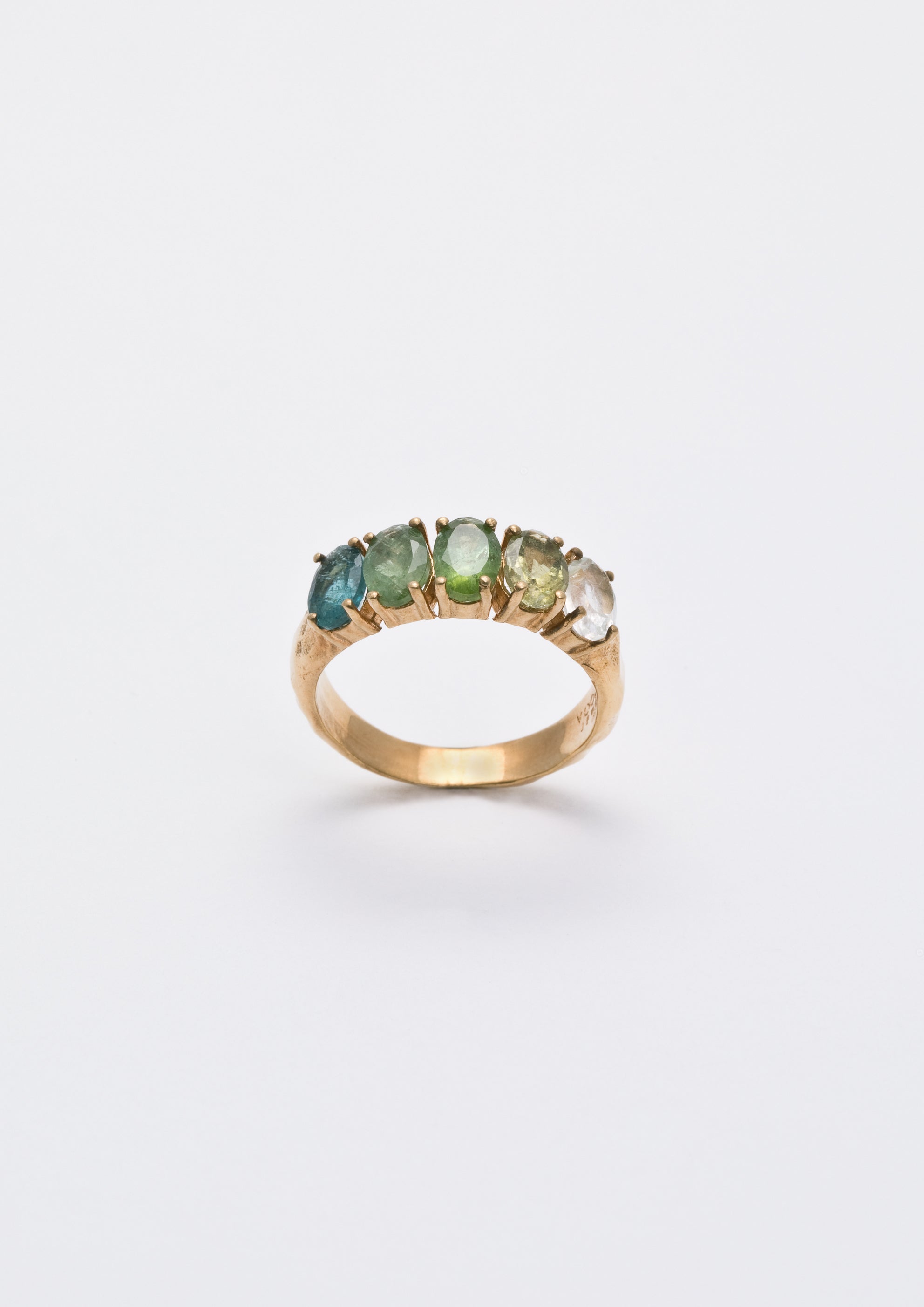 Voodoo Jewels Niral anello tormaline ovali argento oro M