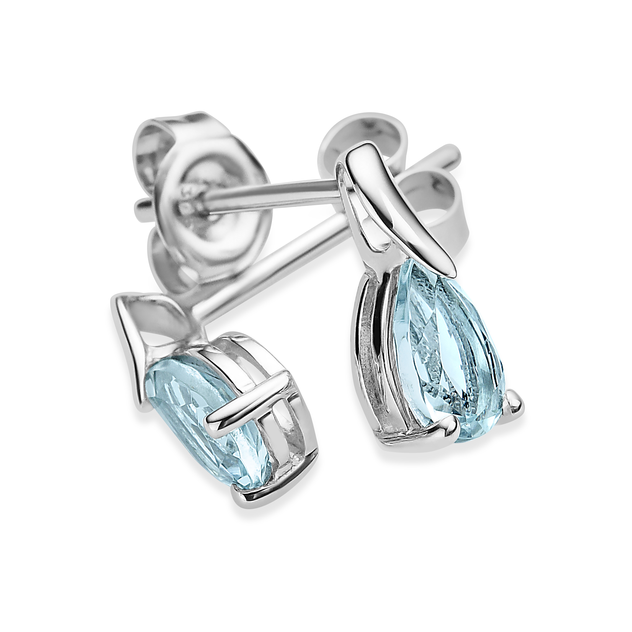 Miore Earrings Orecchini Oro Bianco 9Kt Acquamarina
