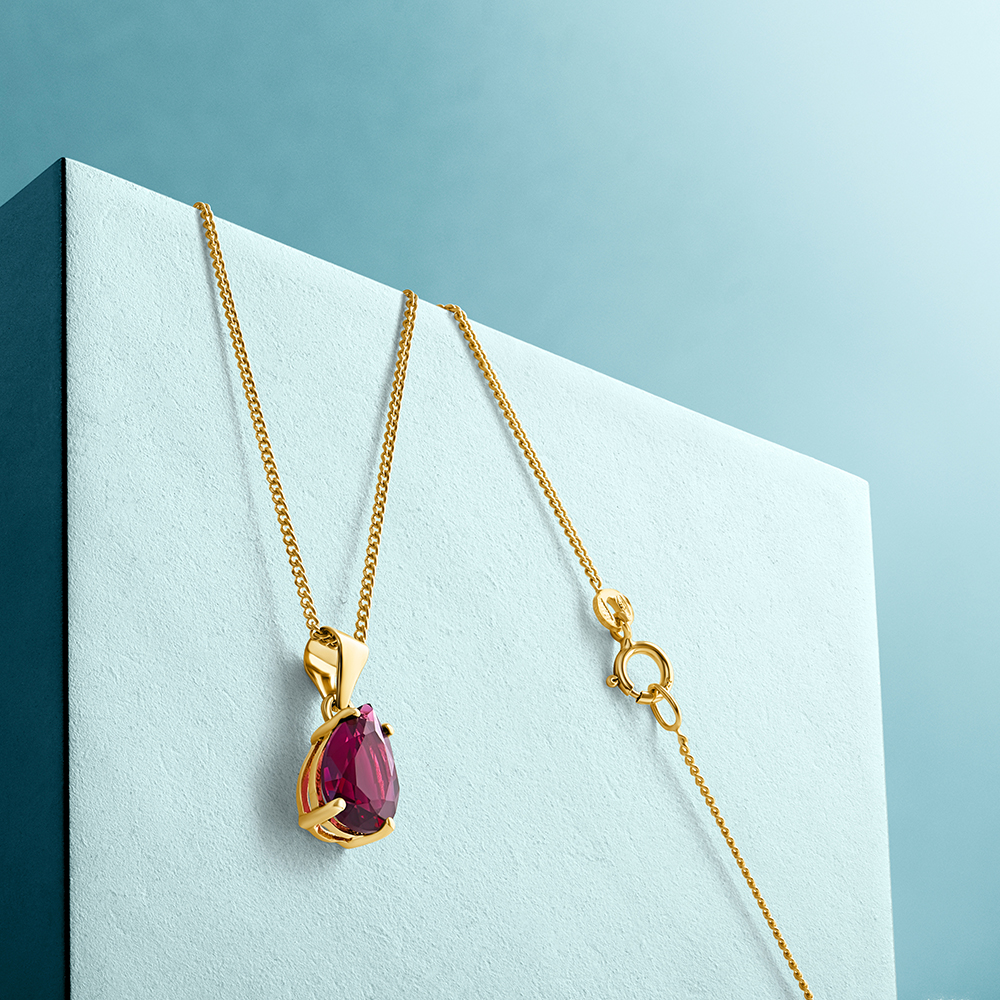 Miore Necklace Collana Oro Giallo 9KT Rubino