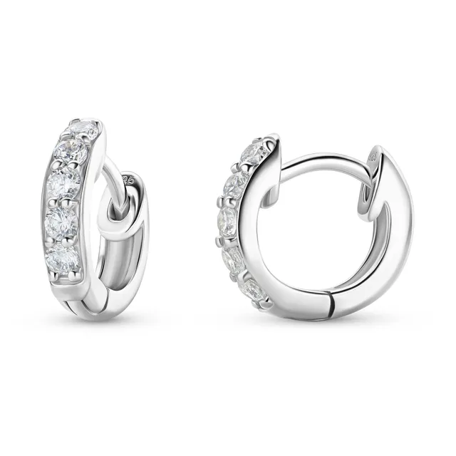 MIORE Orecchini argento 925 zirconia bianca