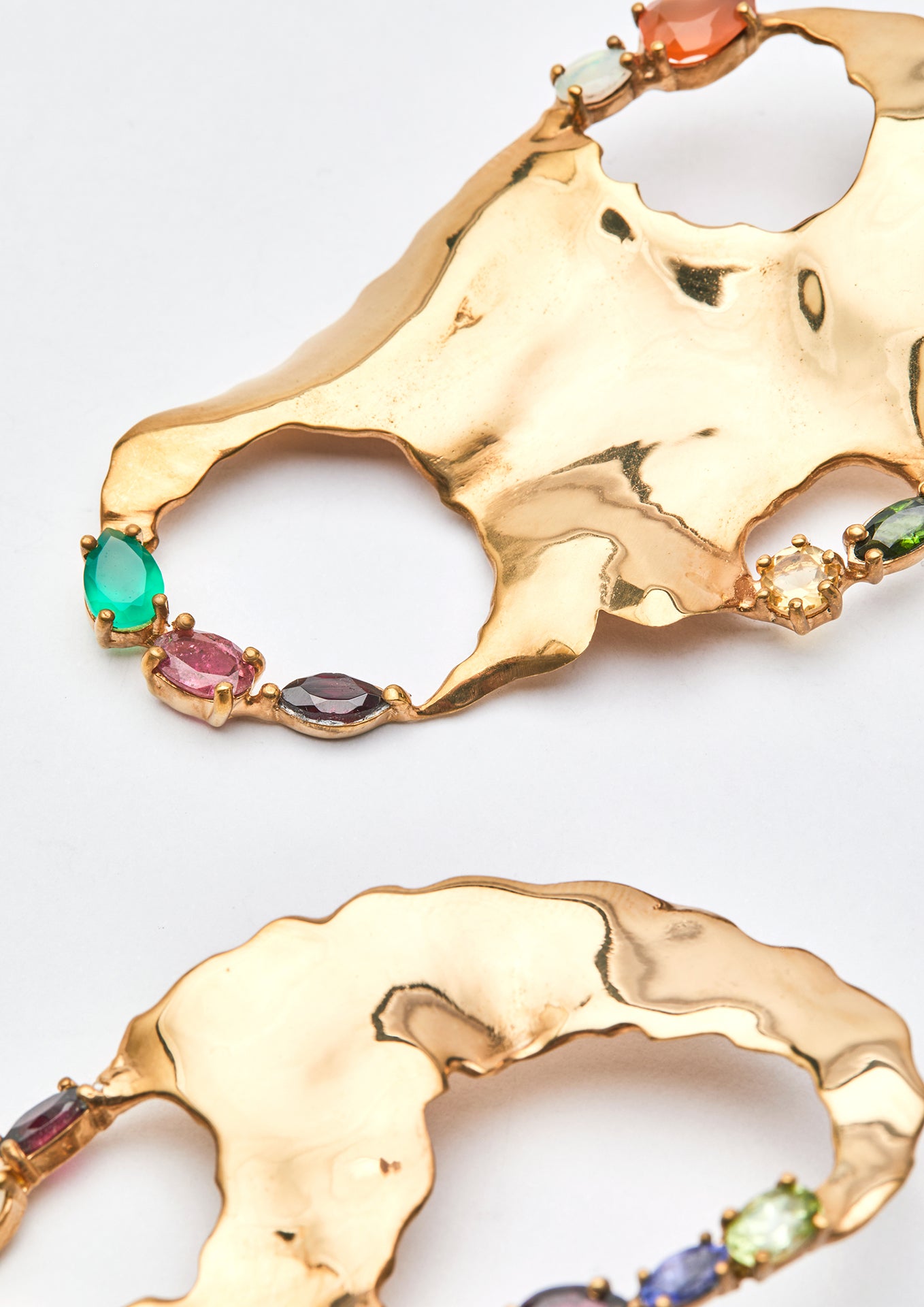 Voodoo Jewels Bold Shapes Limba orecchini tormaline oro