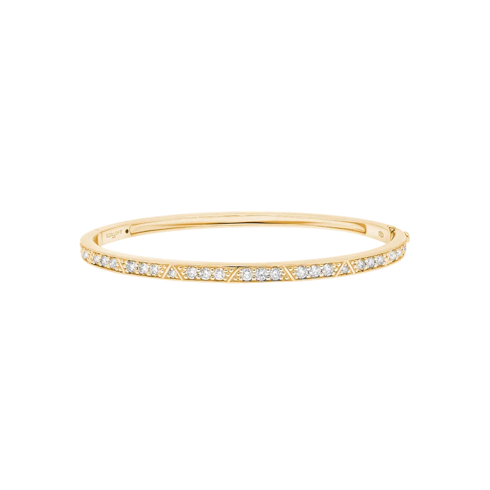 Korloff Eclat JL-JEB06 Bracciale oro giallo diamanti pave 16 cm
