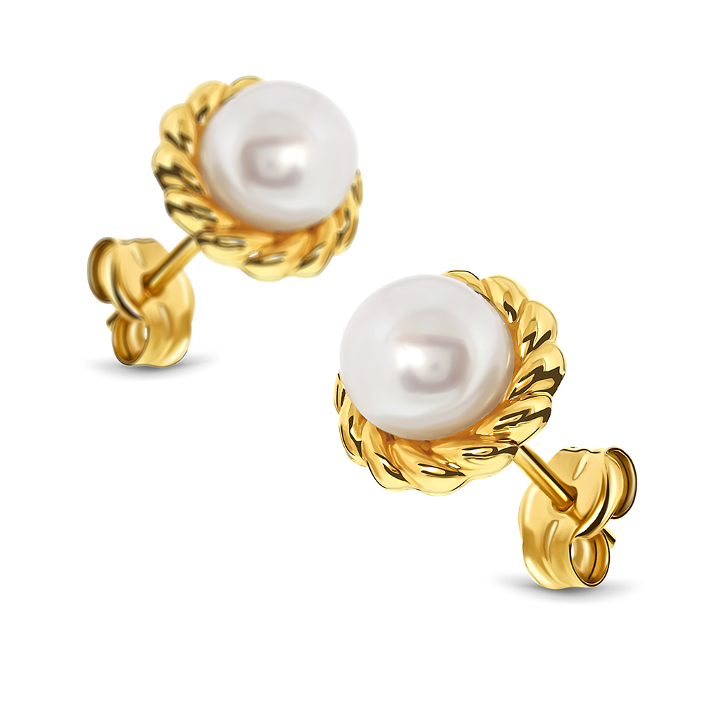 Miore Orecchini oro giallo 9kt perla d'acqua