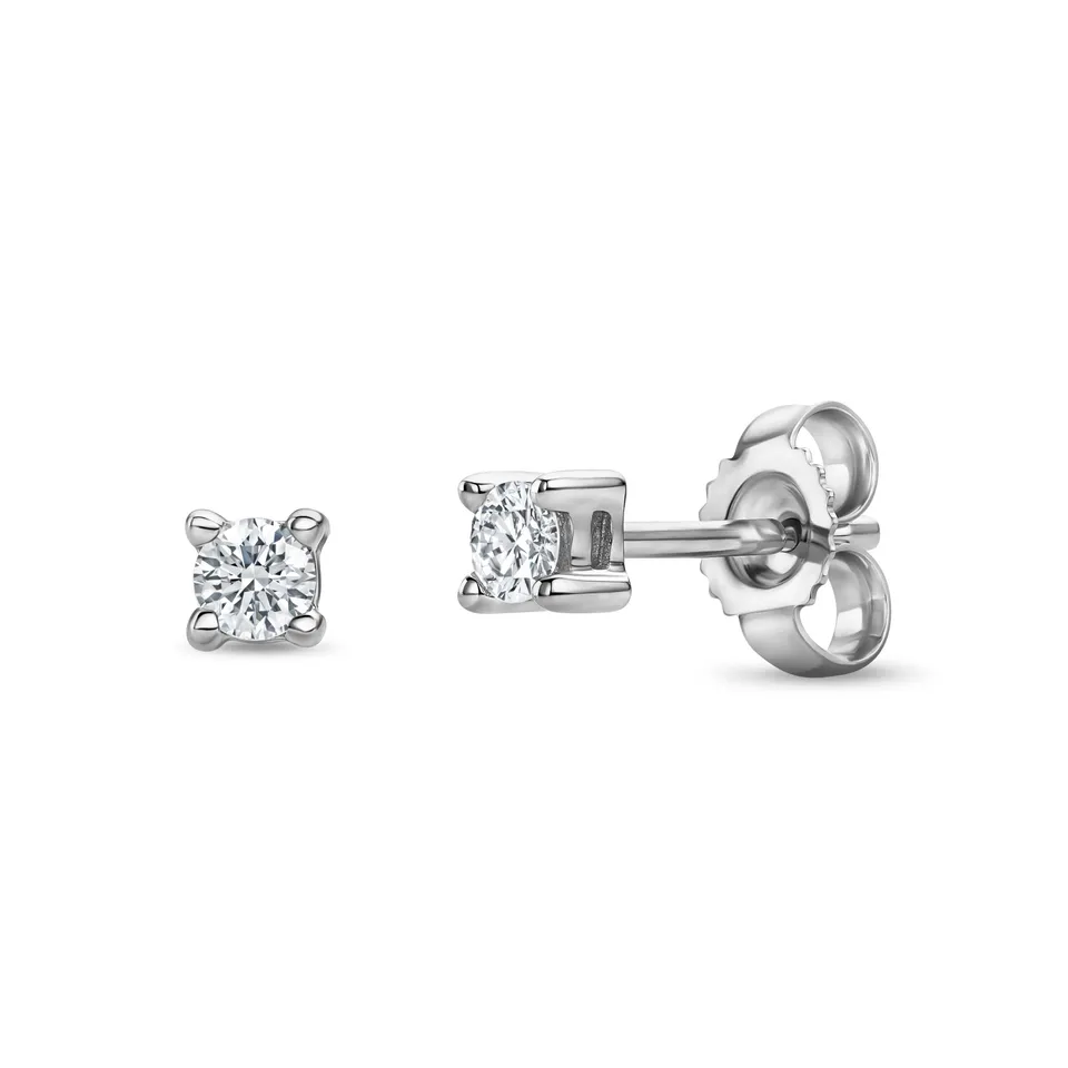 Miore Orecchini Oro Bianco 14Kt 585 Classici