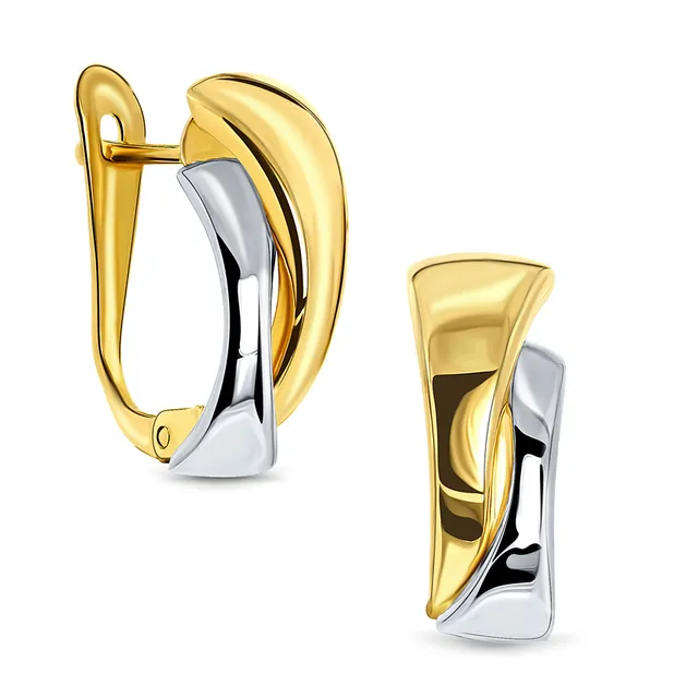 MIORE Orecchini oro bicolore 14 kt