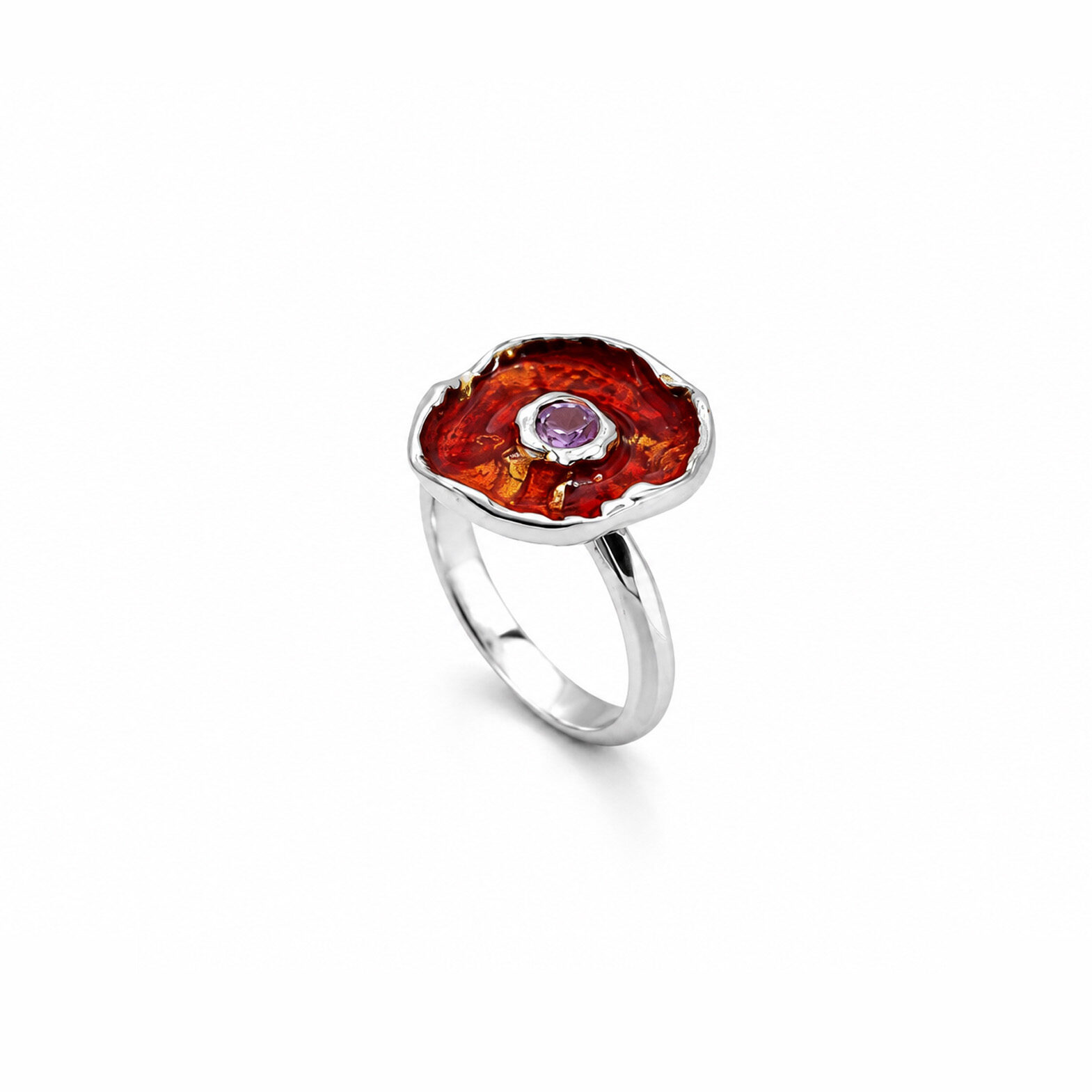 Anna Gioielli Winter Flower Anello argento quarzo rosa 14 mm
