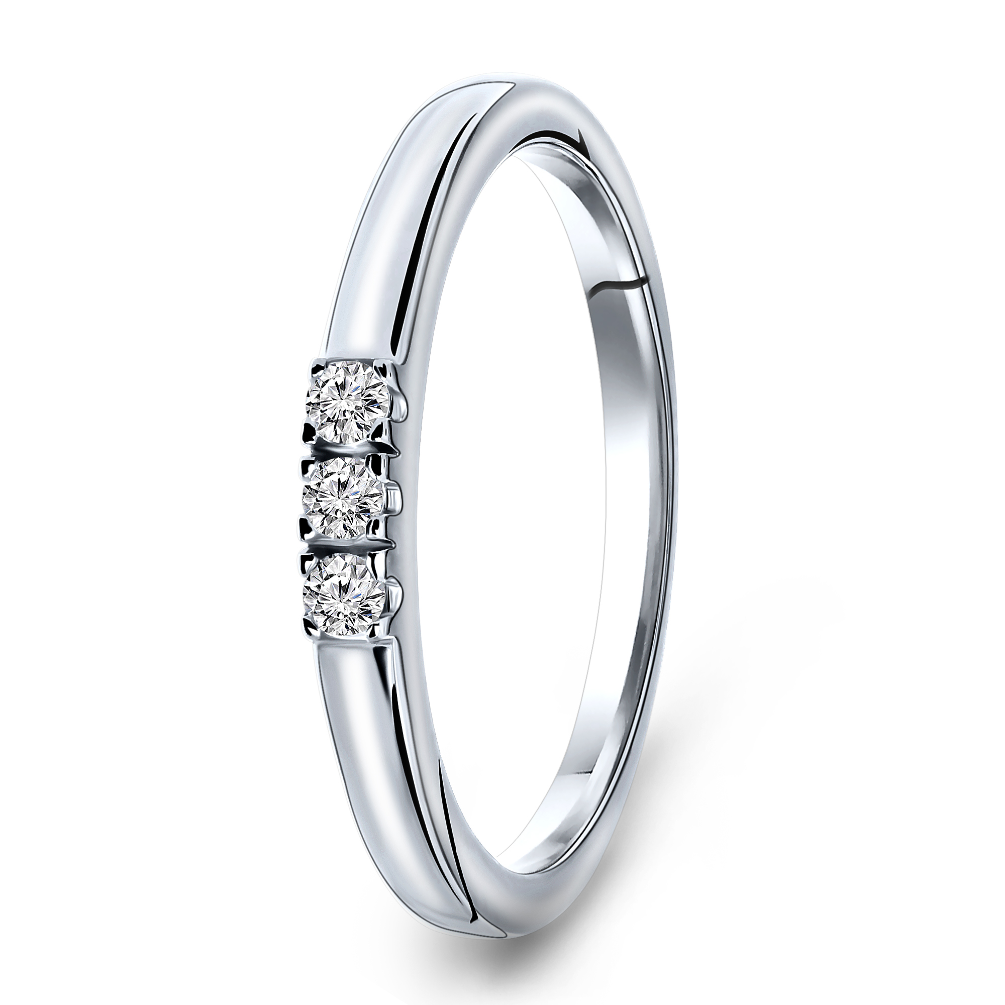Miore Ring Anello in Oro Bianco 9KT 375