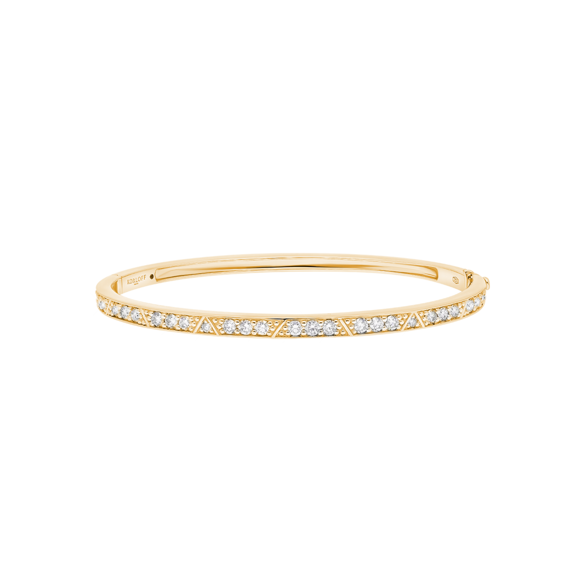 Korloff Eclat JL-JEB06 Bracciale oro giallo diamanti pave 16 cm