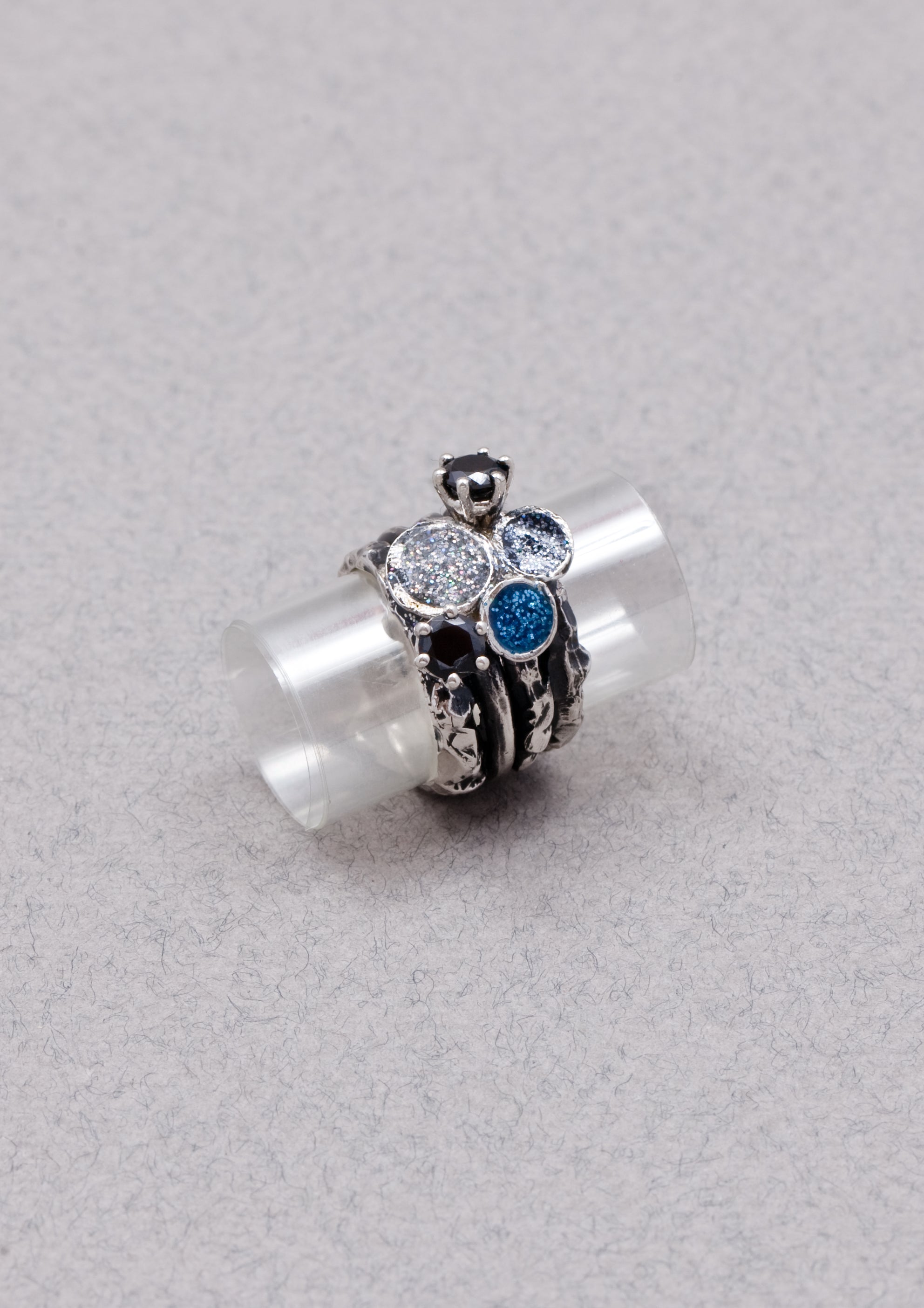 Voodoo Jewels Bold Shapes Catula anello argento pietre