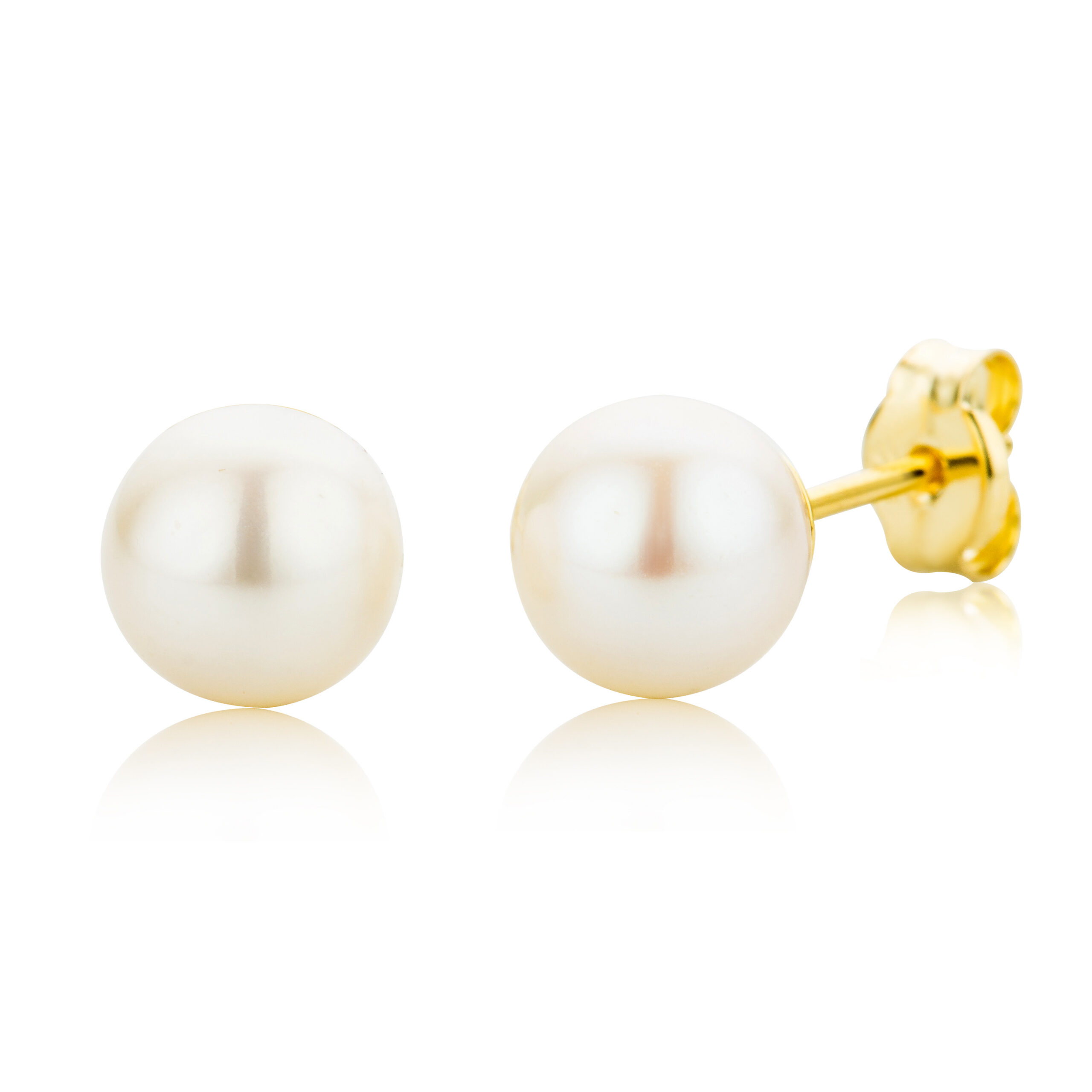 Miore Orecchini Oro Giallo 9Kt Perla Acqua Dolce