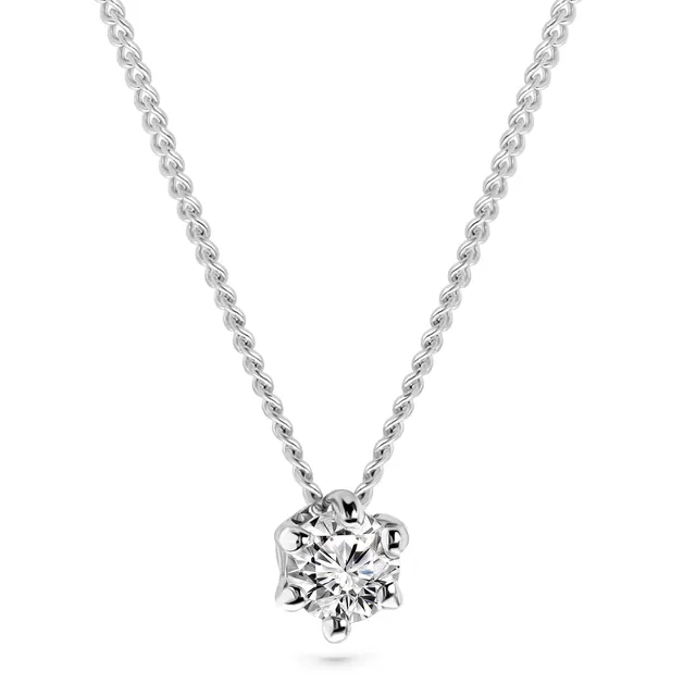 Miore Collana Oro Bianco 14Kt Classica