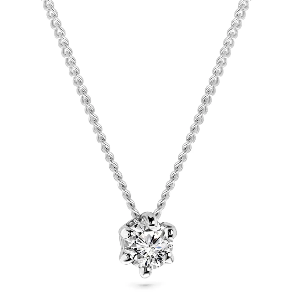 Miore Collana Oro Bianco 14Kt Classica