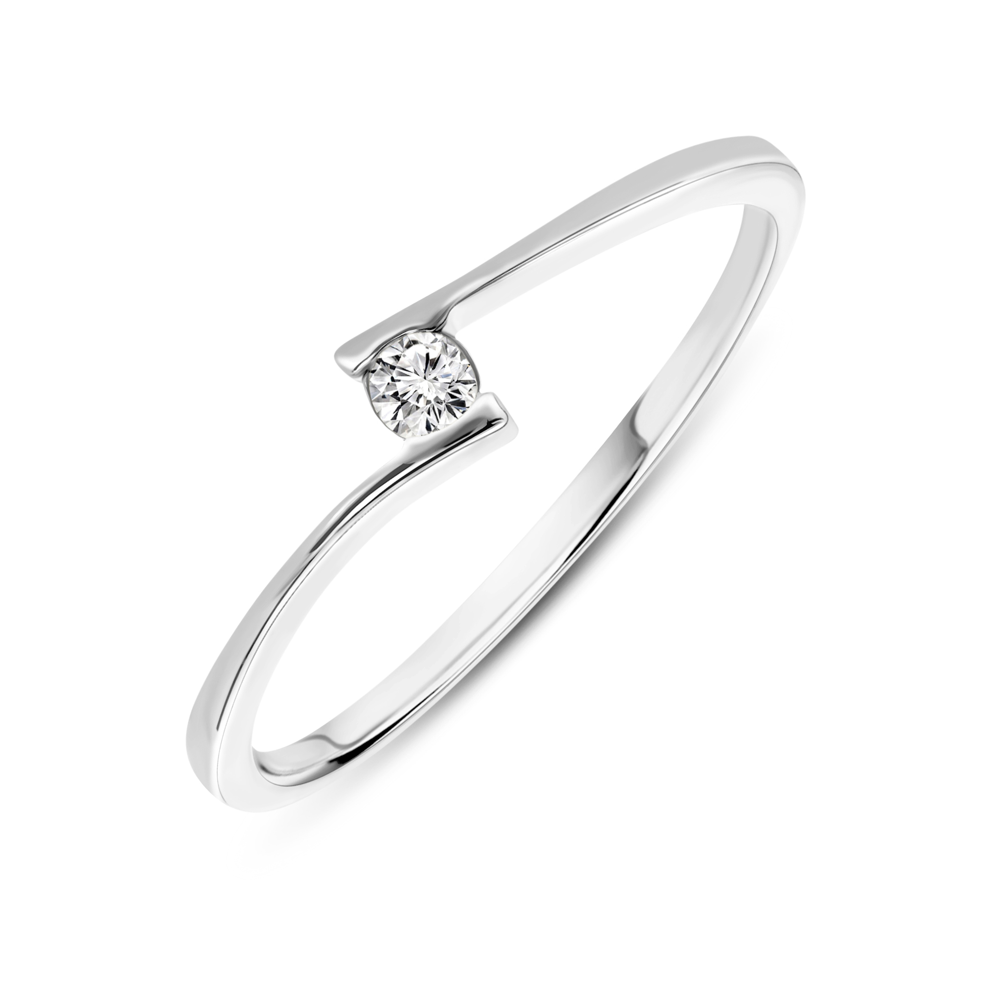 Miore Ring anello oro bianco 9Kt 375