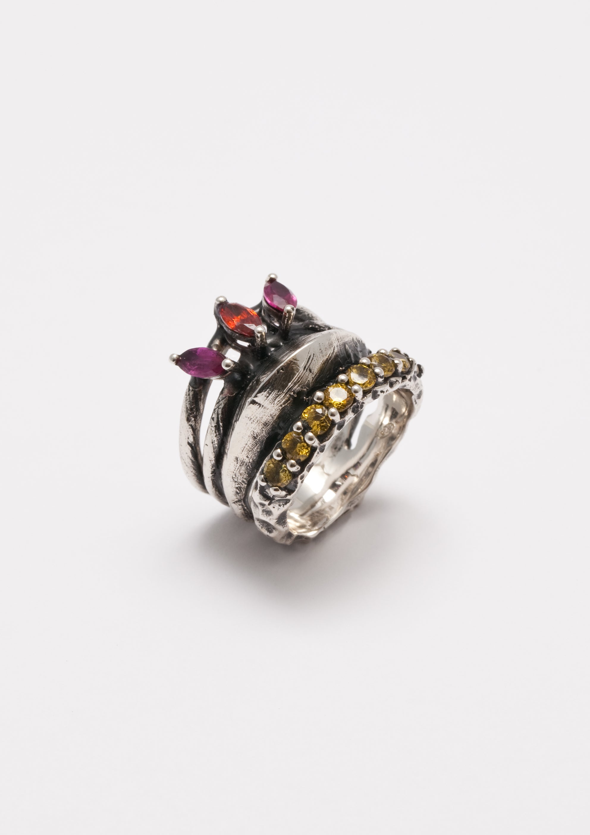 Voodoo Jewels Bold Shapes Alizea anello argento marquise M