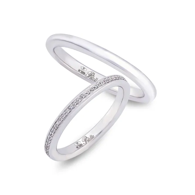 Polello Si Lo Voglio Fedi in Platino Matrimonio