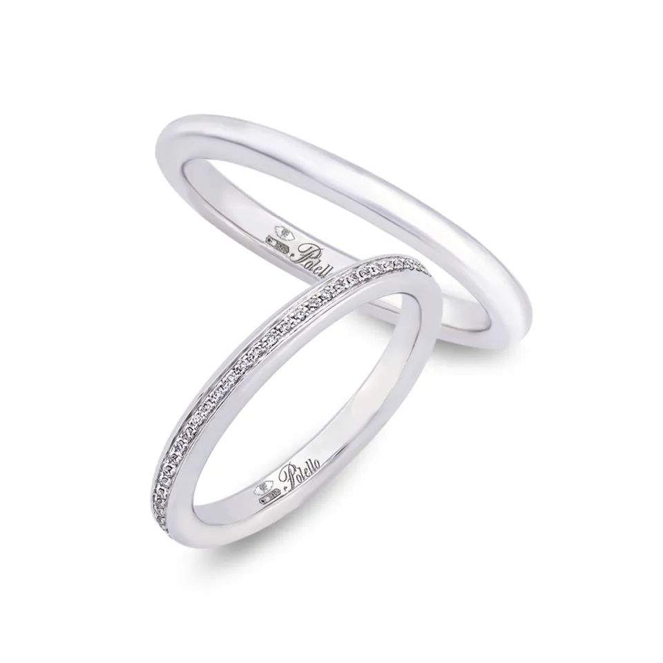 Polello Si Lo Voglio Fedi in Platino Matrimonio