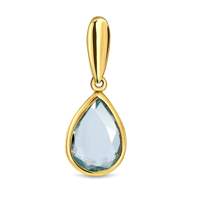 Miore Ciondolo Oro Giallo 14Kt Topazio Blu