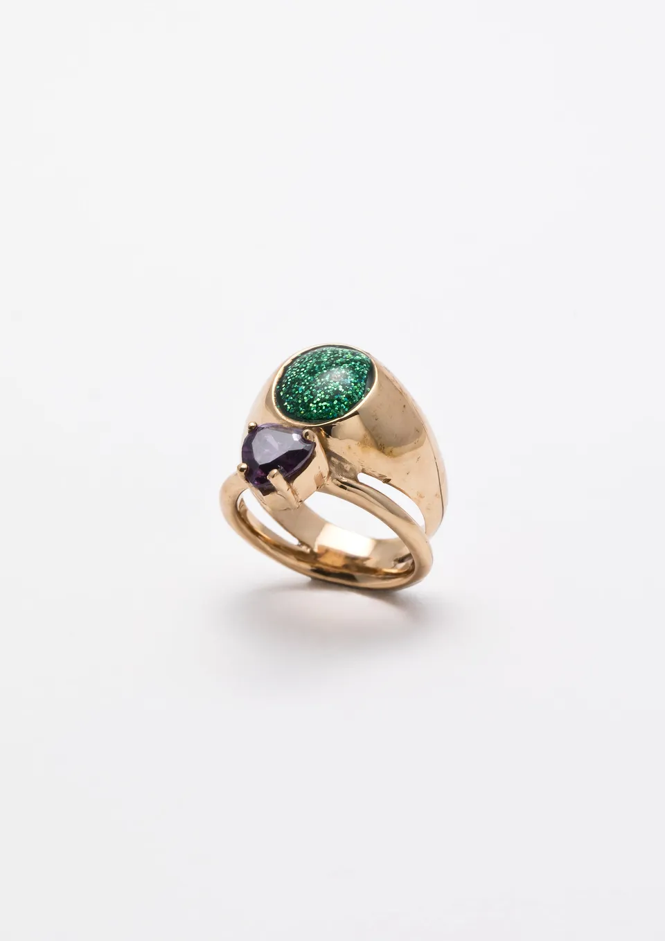 Voodoo Jewels Sigilla Purple Sigillum anello cuore viola